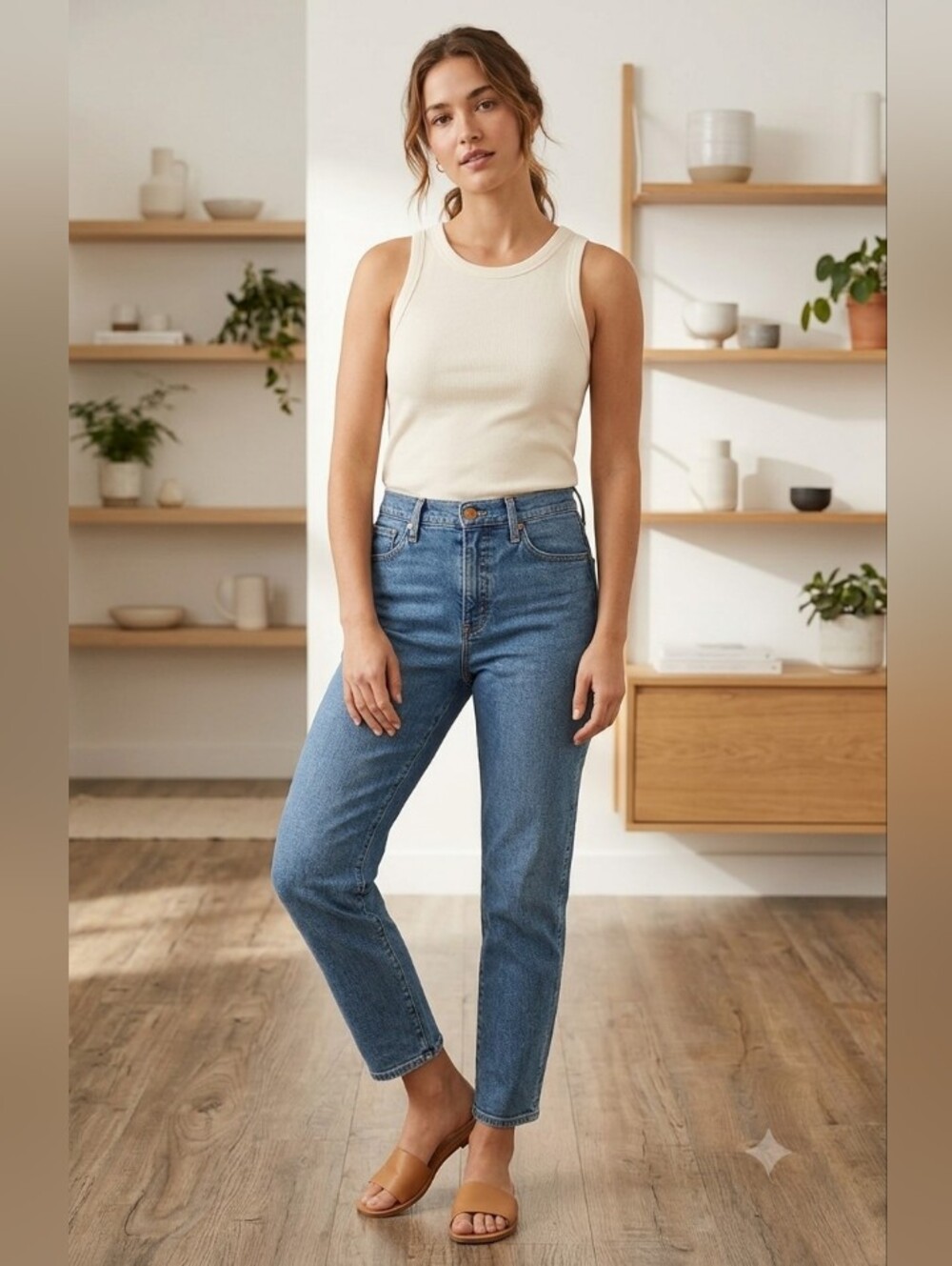 J Crew High Rise Classic Blue Jeans Straight Style High Rise, 29